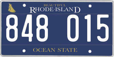RI license plate 848015