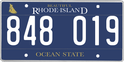 RI license plate 848019