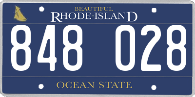 RI license plate 848028