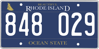 RI license plate 848029