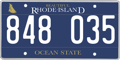 RI license plate 848035