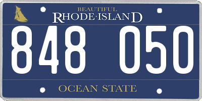 RI license plate 848050