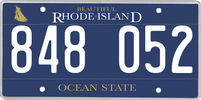 RI license plate 848052