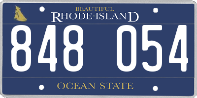 RI license plate 848054