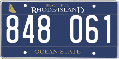 RI license plate 848061
