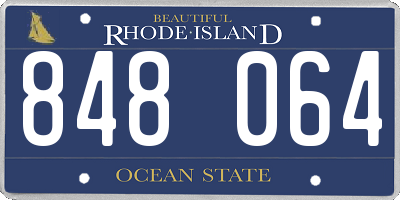 RI license plate 848064