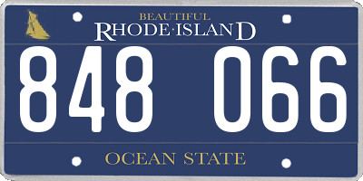 RI license plate 848066