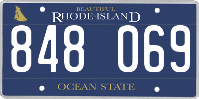 RI license plate 848069