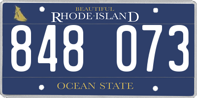 RI license plate 848073