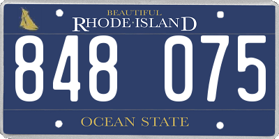 RI license plate 848075