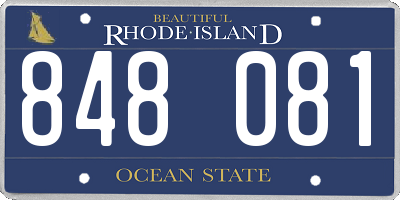 RI license plate 848081