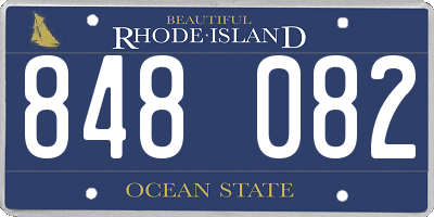 RI license plate 848082