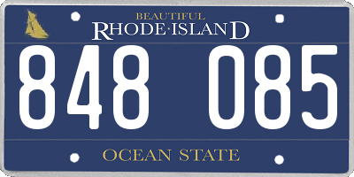 RI license plate 848085