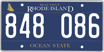 RI license plate 848086