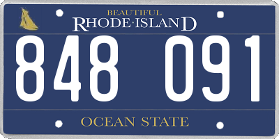 RI license plate 848091