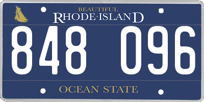 RI license plate 848096