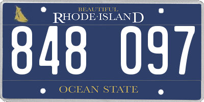RI license plate 848097