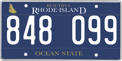RI license plate 848099