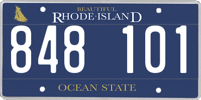 RI license plate 848101