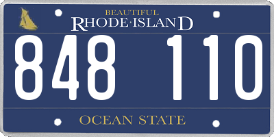 RI license plate 848110