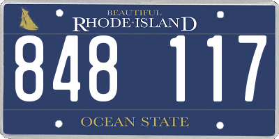 RI license plate 848117