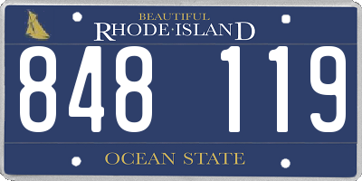 RI license plate 848119