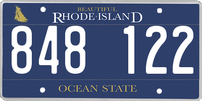 RI license plate 848122