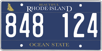 RI license plate 848124