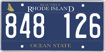 RI license plate 848126