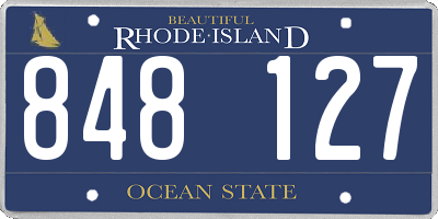 RI license plate 848127