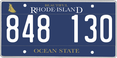 RI license plate 848130