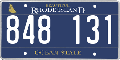 RI license plate 848131