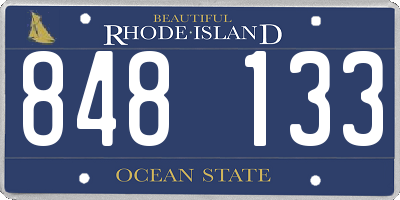 RI license plate 848133