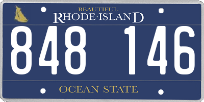 RI license plate 848146