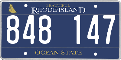 RI license plate 848147