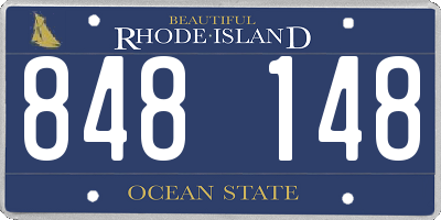 RI license plate 848148