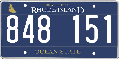 RI license plate 848151