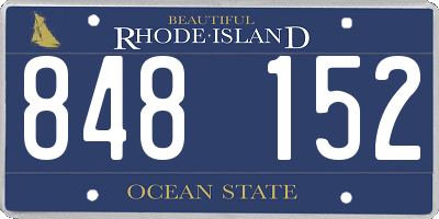 RI license plate 848152
