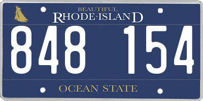 RI license plate 848154
