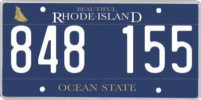 RI license plate 848155