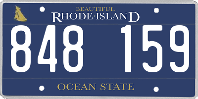 RI license plate 848159