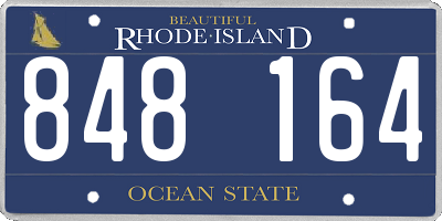 RI license plate 848164