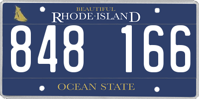 RI license plate 848166