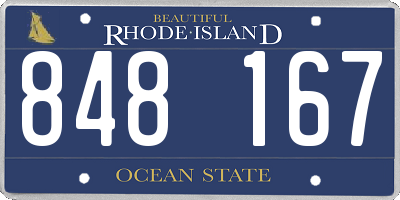 RI license plate 848167