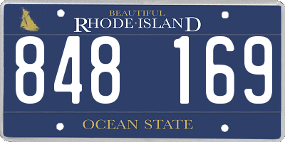 RI license plate 848169