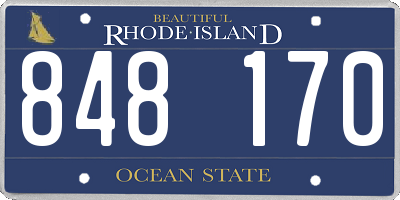 RI license plate 848170