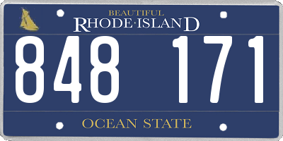 RI license plate 848171