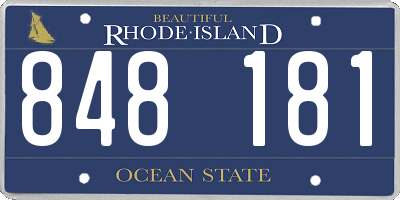 RI license plate 848181