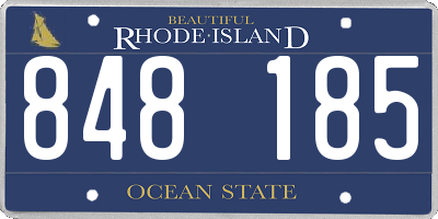 RI license plate 848185
