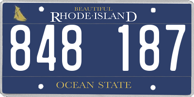RI license plate 848187